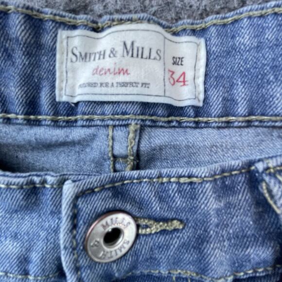 Smith & Mills Jeans Mens 34 Stretch Slim Classic Cropped - Picture 4 of 10